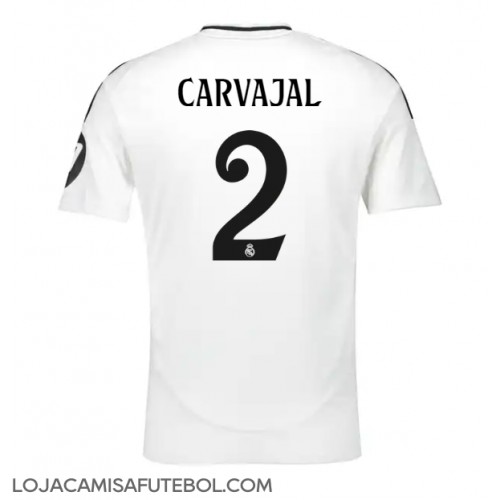 Camisa de Futebol Real Madrid Daniel Carvajal #2 Equipamento Principal 2024-25 Manga Curta